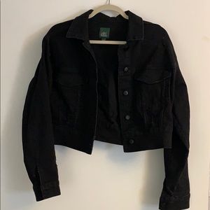 Women’s black cropped denim jacket